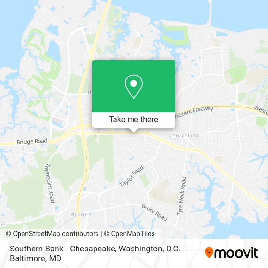 Southern Bank - Chesapeake map