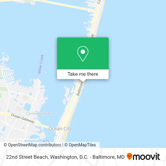 22nd Street Beach map