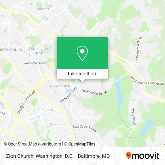Zion Church map