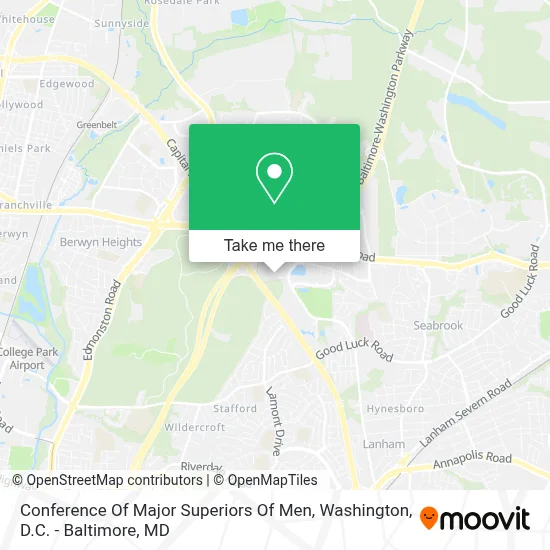 Conference Of Major Superiors Of Men map