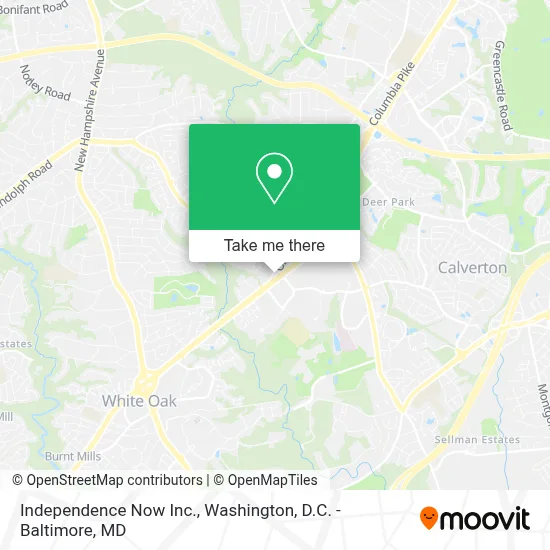 Independence Now Inc. map