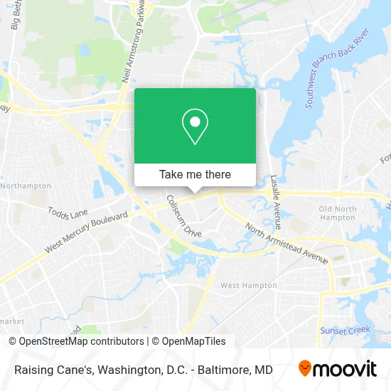 Raising Cane's map