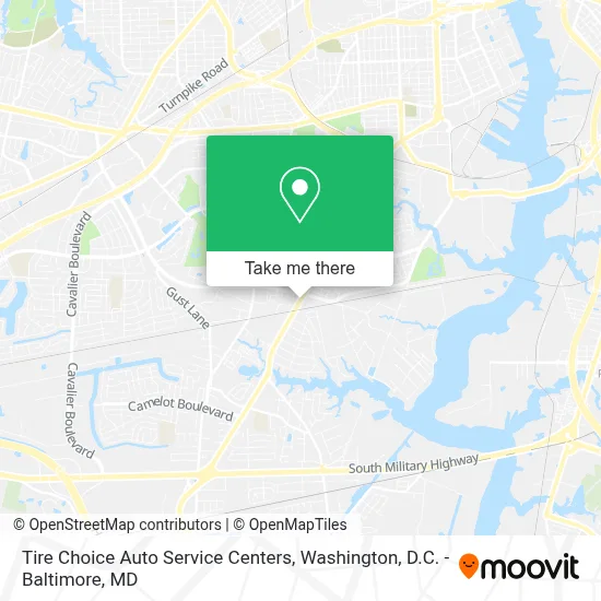 Tire Choice Auto Service Centers map