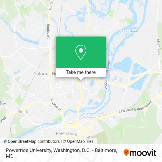 Powerride University map
