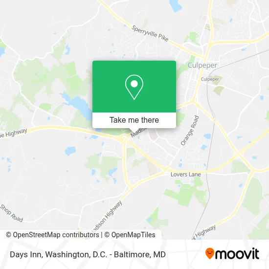 Days Inn map