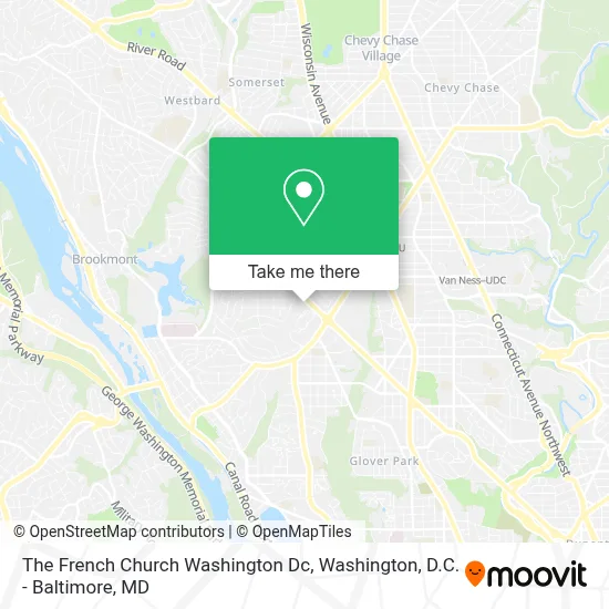 The French Church Washington Dc map