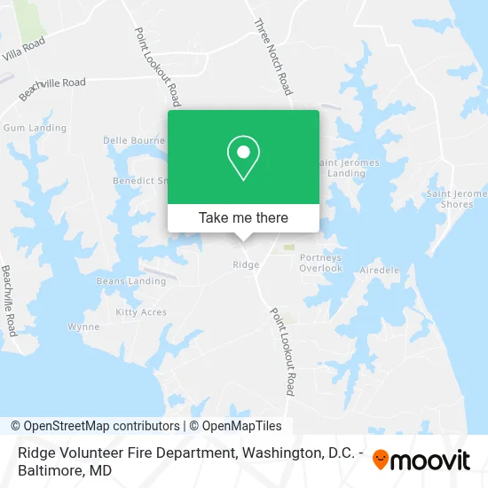 Ridge Volunteer Fire Department map