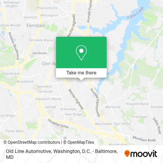 Old Line Automotive map