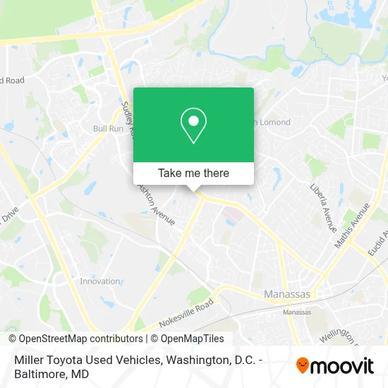 Miller Toyota Used Vehicles map
