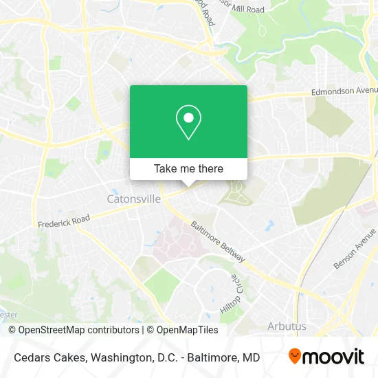 Cedars Cakes map