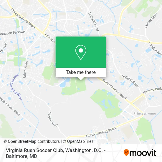 Virginia Rush Soccer Club map