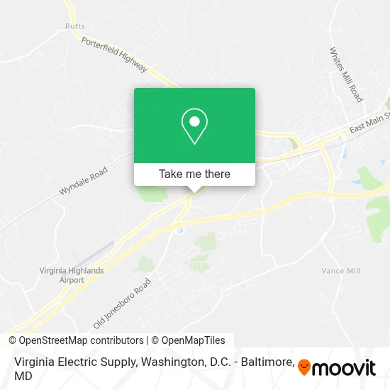Virginia Electric Supply map