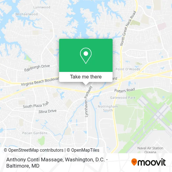 Anthony Conti Massage map
