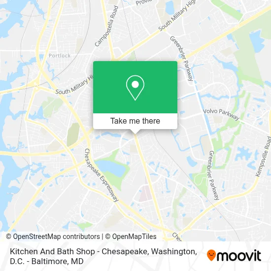 Kitchen And Bath Shop - Chesapeake map