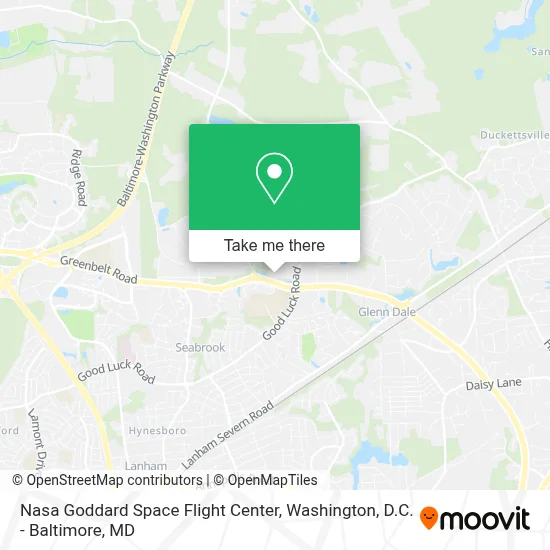Nasa Goddard Space Flight Center map