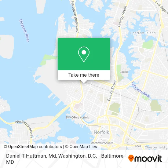 Daniel T Huttman, Md map