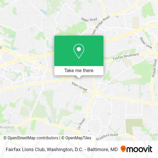 Fairfax Lions Club map