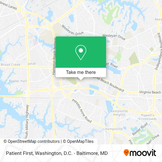 Patient First map
