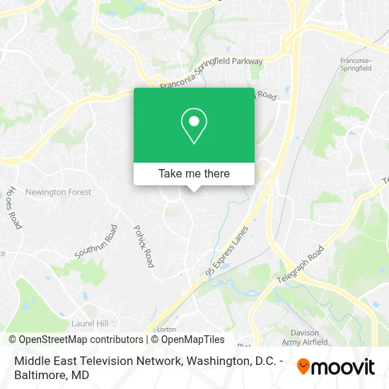 Middle East Television Network map