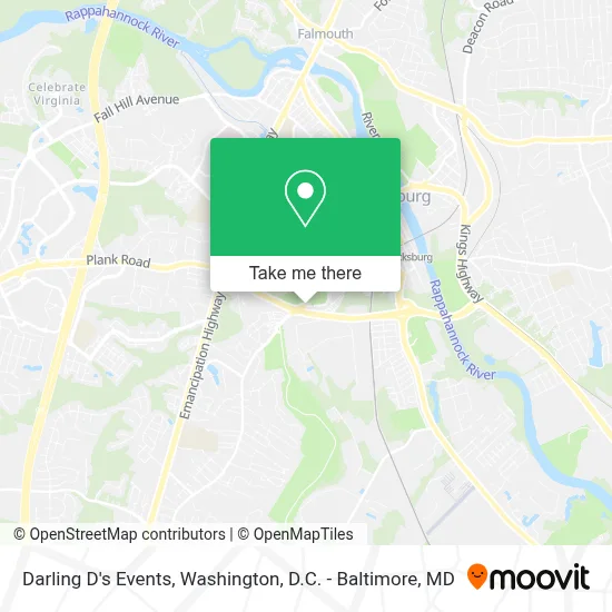 Darling D's Events map