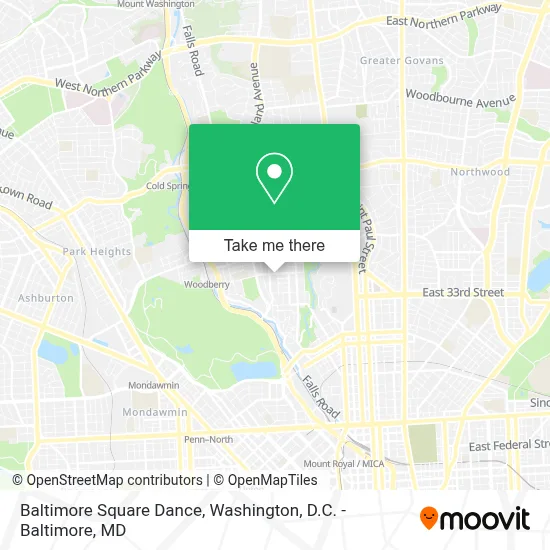 Baltimore Square Dance map