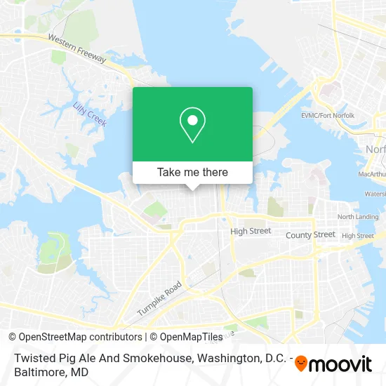 Twisted Pig Ale And Smokehouse map