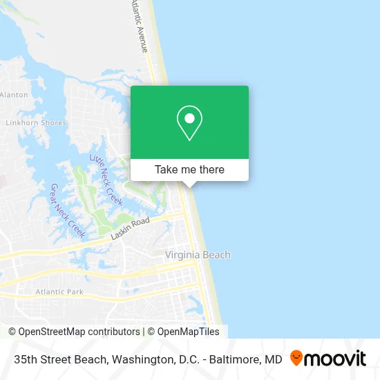 35th Street Beach map