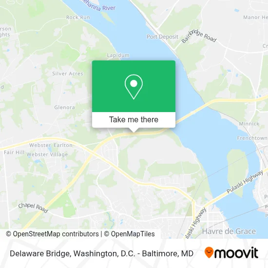 Delaware Bridge map