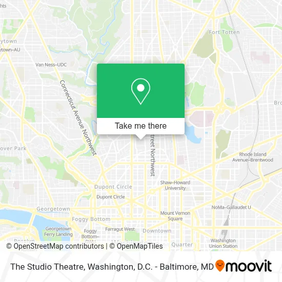 The Studio Theatre map