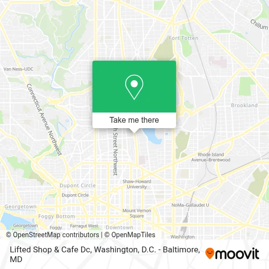 Lifted Shop & Cafe Dc map