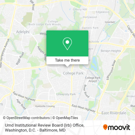 Umd Institutional Review Board (Irb) Office map