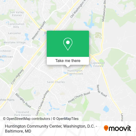 Huntington Community Center map