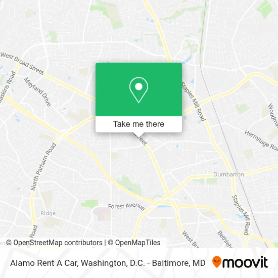 Alamo Rent A Car map