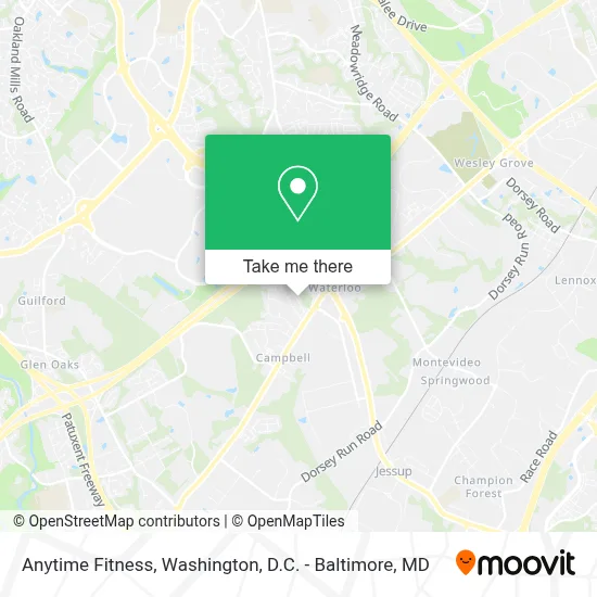 Anytime Fitness map