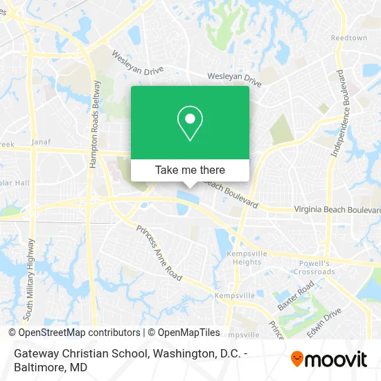 Gateway Christian School map