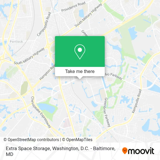 Extra Space Storage map