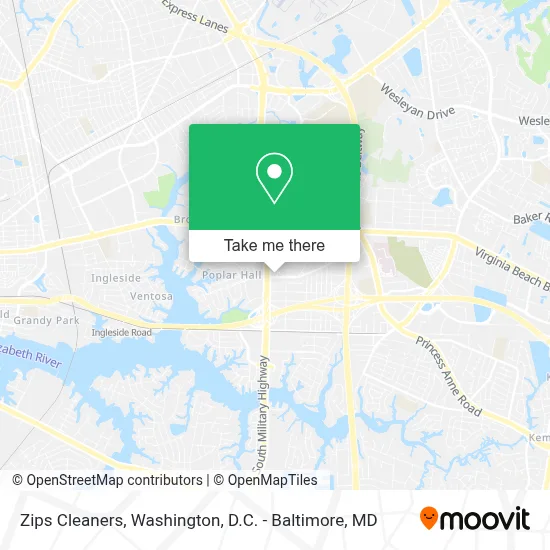 Zips Cleaners map
