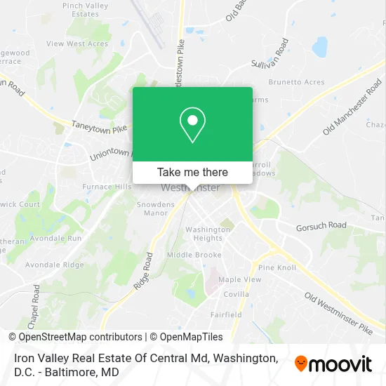 Iron Valley Real Estate Of Central Md map