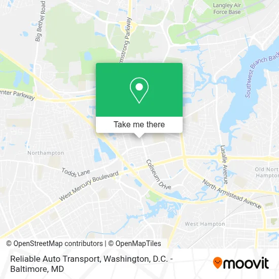 Reliable Auto Transport map