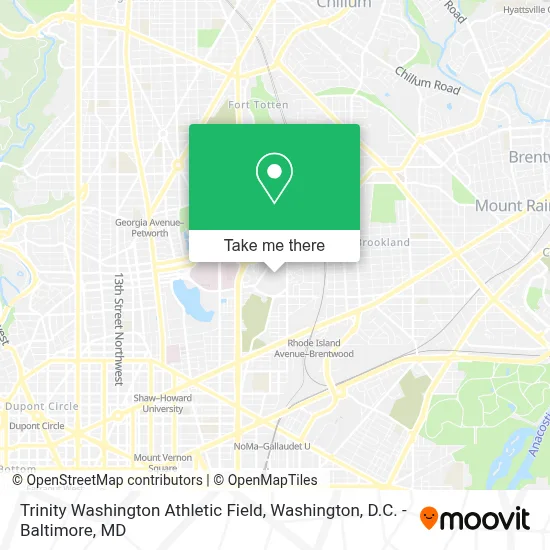 Trinity Washington Athletic Field map