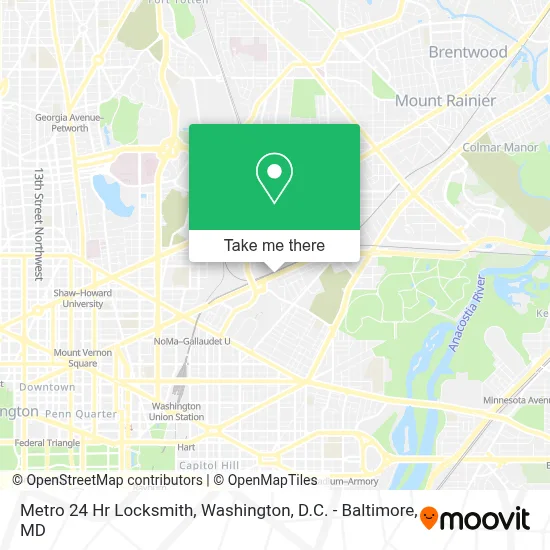Metro 24 Hr Locksmith map