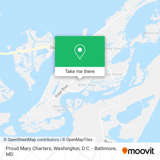 Proud Mary Charters map