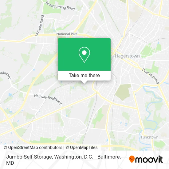 Jumbo Self Storage map