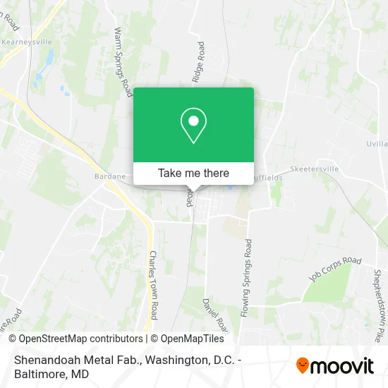 Shenandoah Metal Fab. map