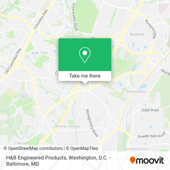 H&B Engineered Products map
