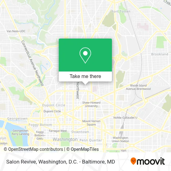 Salon Revive map