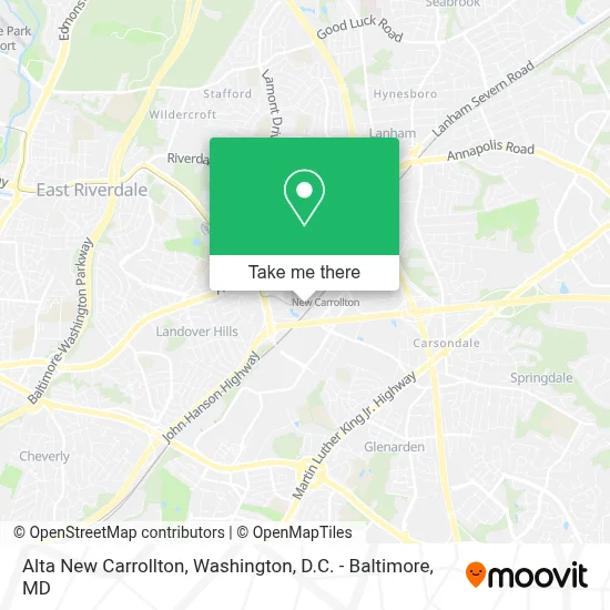 Alta New Carrollton map
