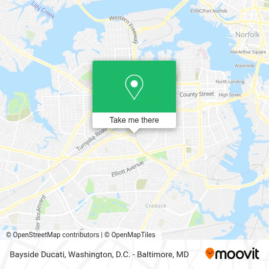 Bayside Ducati map