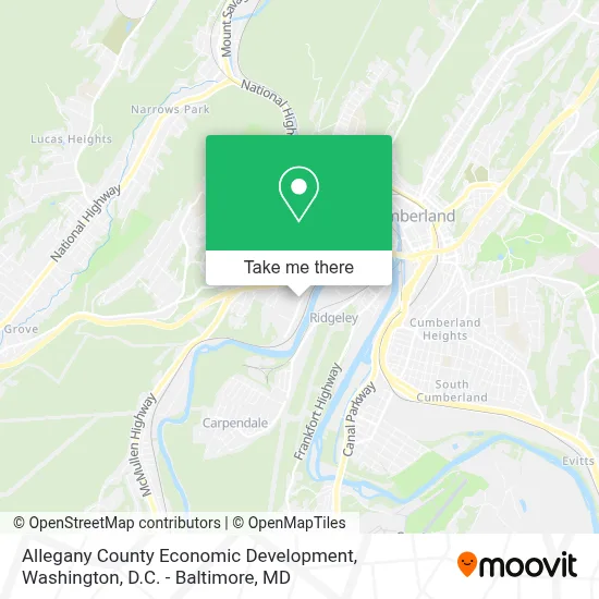 Allegany County Economic Development map