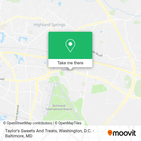 Taylor's Sweets And Treats map